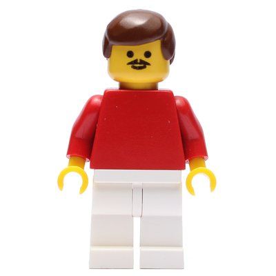 Figurine Soccer Player Red Plain Torso, White Legs 6 du set 3407