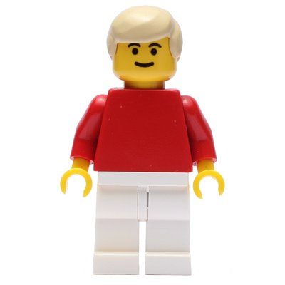 Figurine Soccer Player Red Plain Torso, White Legs 8 du set 3407