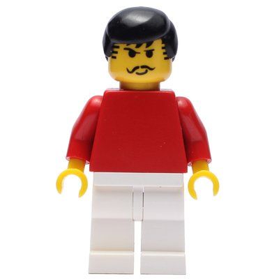 Figurine Soccer Player Red Plain Torso, White Legs 7 du set 3407