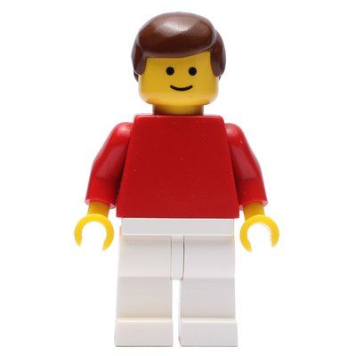 Figurine Soccer Player Red Plain Torso, White Legs 9 du set 3407