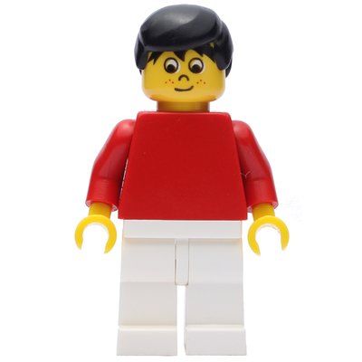 Figurine Soccer Player Red Plain Torso, White Legs 10 du set 3407