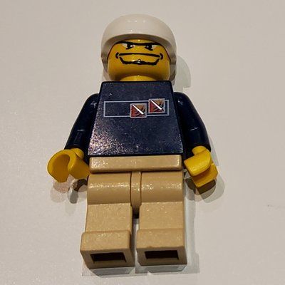 Minifigur Skateboarder, Dark Blue, White Helmet aus Set 3537