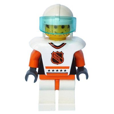 Minifigure Hockey Player White Vest #4 from set 3578