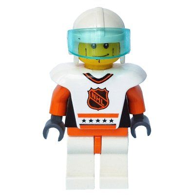 Minifigure Hockey Player White Vest #6 from set 3578