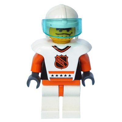 Minifigure Hockey Player White Vest #8 from set 3578
