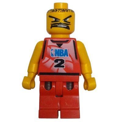 Figurine Basketball Player, Red  Torso, Red Legs #2 du set 3432