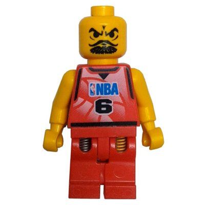 Figurine Basketball Player, Red  Torso, Red Legs #6 du set 3432