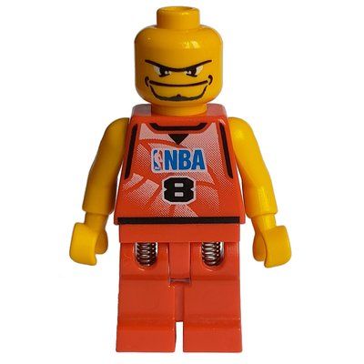 Figurine Basketball Player, Red  Torso, Red Legs #8 du set 3432