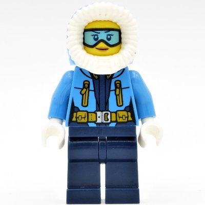 Figurine Arctic Explorer, Hood, Printed Light Blue Goggles du set 60195
