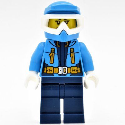 Figurine Arctic Explorer, Dirt Bike Helmet, Snow Goggles, Woman du set 60195