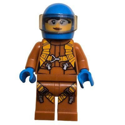 Figurine Arctic Explorer, Pilot, Dark Azure Helmet du set 60196