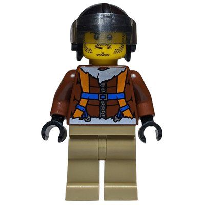 Figurine Arctic Explorer, Pilot, Black Helmet, Stubble du set 60064