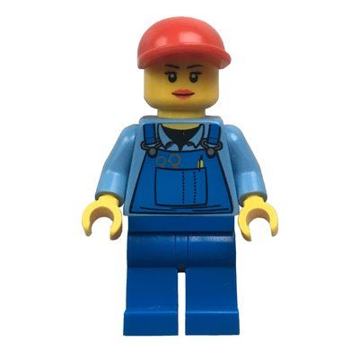Figurine Woman, Blue Overalls, Red Cap du set 60020