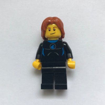 Figurine Man, Black Wetsuit, Mid-Length Dark Orange Hair du set 60011
