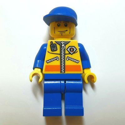Figurine Coast Guard, Yellow Jacket with Zipper, Radio and Badge, Blue Cap, Cheek Lines du set 7739