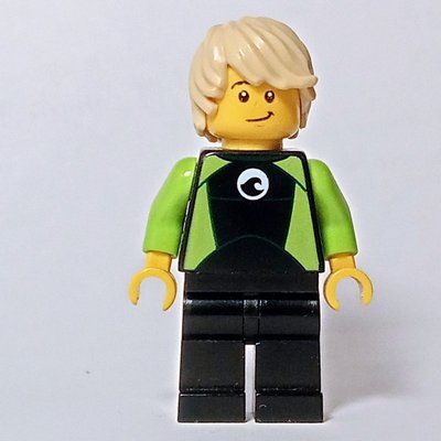 Figurine Tom, Black and Lime Wetsuit, Tan Hair du set 60163
