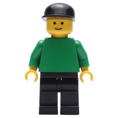 Minifigur Green Torso, Black Legs, Black Cap aus Set 1199