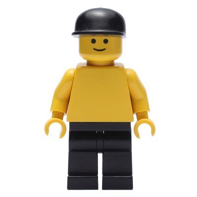 Minifigur Yellow Torso, Black Legs, Black Cap aus Set 1199