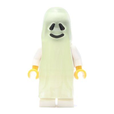 Minifigurka Ghost - Glow in the Dark, White Legs, Yellow Hands z zestawu 10176