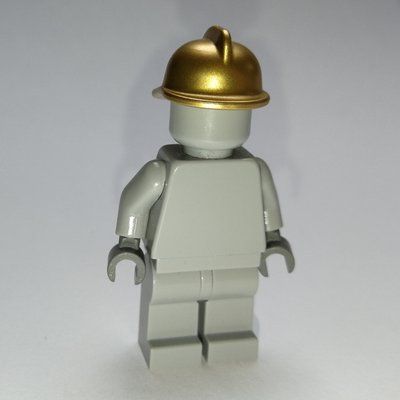Minifiguur Statue, Light Bluish Gray, Fire Helmet uit set 10263
