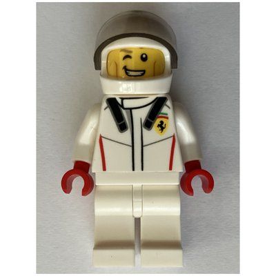 Figurine Race Driver, White Torso, White Legs, White Helmet, Ferrari du set 75882