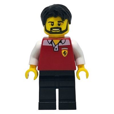 Minifigur Engineer, Ferrari, Male, Black Legs aus Set 75889