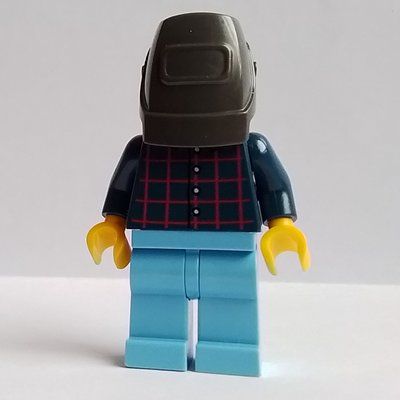 Figurine Mechanic, Dark Blue Torso, Medium Blue Legs, Welding Mask du set 75875