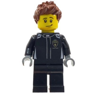 Figurine Race Driver, Black Torso, Black Legs, Black Helmet, Lamborghini, Male du set 76899
