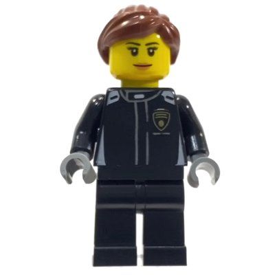 Figurine Race Driver, Black Torso, Black Legs, Black Helmet, Lamborghini, Female du set 76899