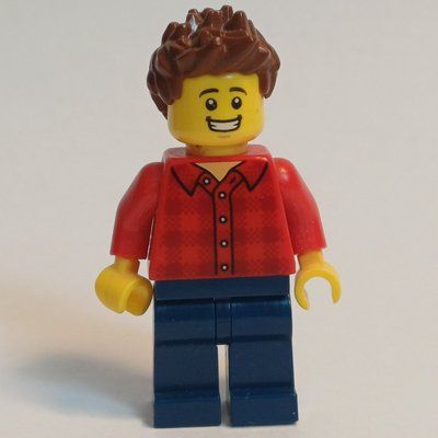 Figurine Red Torso, Dark Blue Legs, Reddish Brown Hair du set 75883