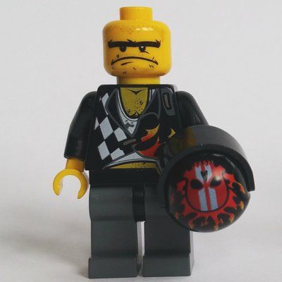 Minifigura Race Driver - Bubba Blaster del set 8864