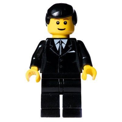 Minifigurka Black Tuxedo, Black Hair z zestawu 8672