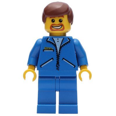 Minifigurka Blue Vest, Blue Legs, Reddish Brown Hair, Beard z zestawu 8672
