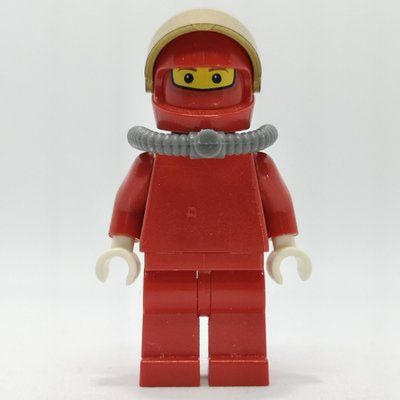 Figurine Pit Crew, Red Torso, Red Legs, Ferrari,  Scuba Tank du set 8185