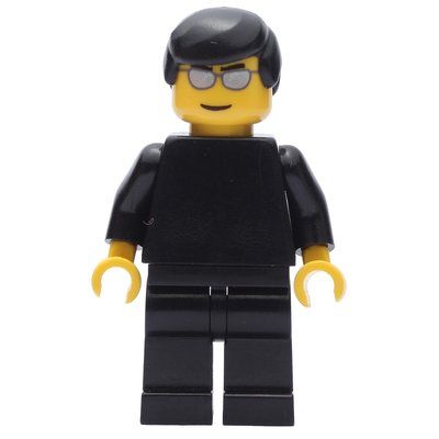 Minifiguur Black Torso, Black Legs, Silver Sunglasses uit set 8168