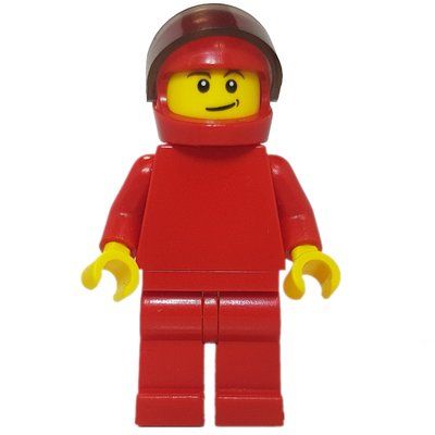 Figurine Pit Crew, Red Torso, Red Legs, Red Helmet, Ferrari du set 30196