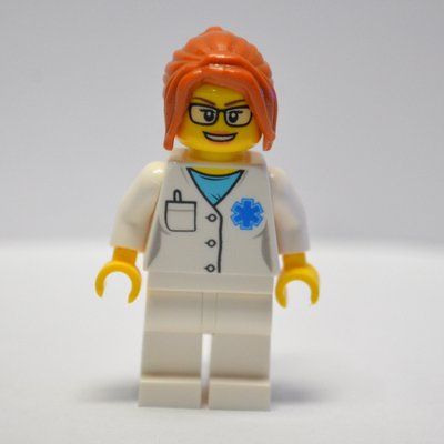 Minifigure Doctor, Orange Hair del set 40358