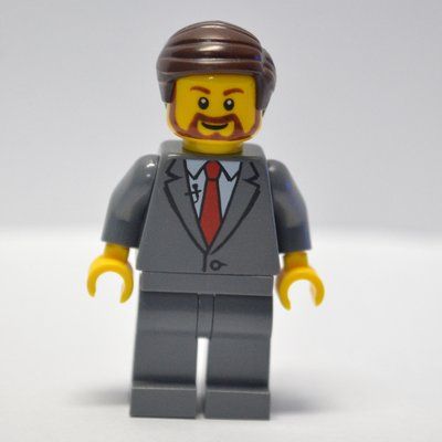 Minifigure Dark Bluish Grey Torso, Suit, Dark Bluish Grey Legs del set 40358
