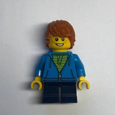 Figurine Boy, Dark Azure Torso, Dark Blue Legs, Dark Orange Hair du set 40291