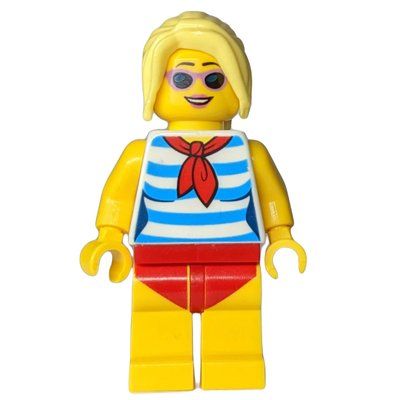 Figurine White Torso, Yellow Legs, Bright Light Yellow Hair du set 40198