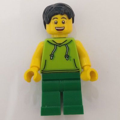 Figurine Lime Torso, Green Legs, Black Hair du set 40198