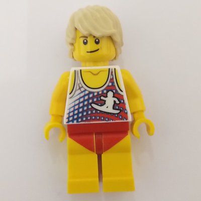 Figurine White Torso, Yellow Legs, Tan Hair du set 40198