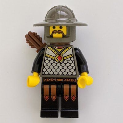 Minifiguur Archer (Knights Kingdom I) - Leather on Legs uit set 6098