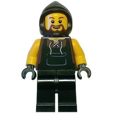 Minifigur Blacksmith, Dark Brown Hood, Brown Beard aus Set 7952