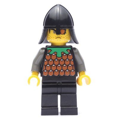 Minifigur Knight (Knights Kingdom I) - Bull Robber, Black Neck-Protector aus Set 6094