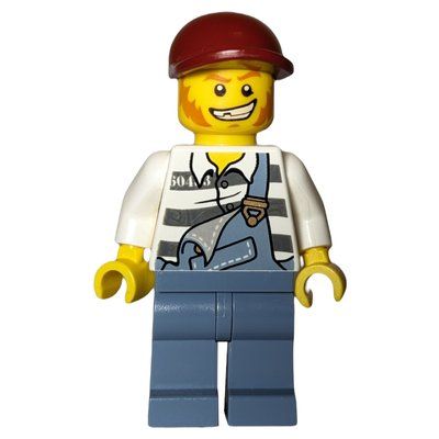 Figurine Criminal, Overalls over Prison Shirt, Dark Red Cap du set 4438