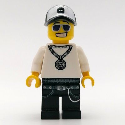 Minifigura Rock Band - White Torso, Black Legs, Black Cap del set 850486