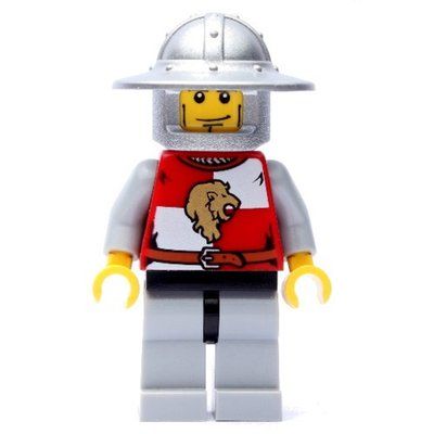 Minifigure Lion Knight, Wide Brim Helmet del set 7946