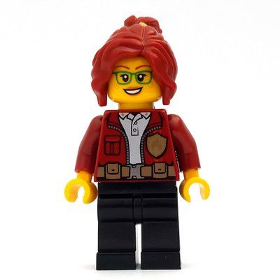 Figurine Freya McCloud, Open Dark Red Jacket with Badge, Dark Red Hair du set 60268