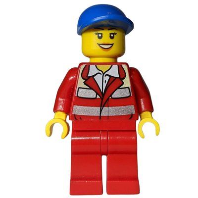 Minifigure Paramedic, Woman, Red Uniform, Blue Cap del set 4429